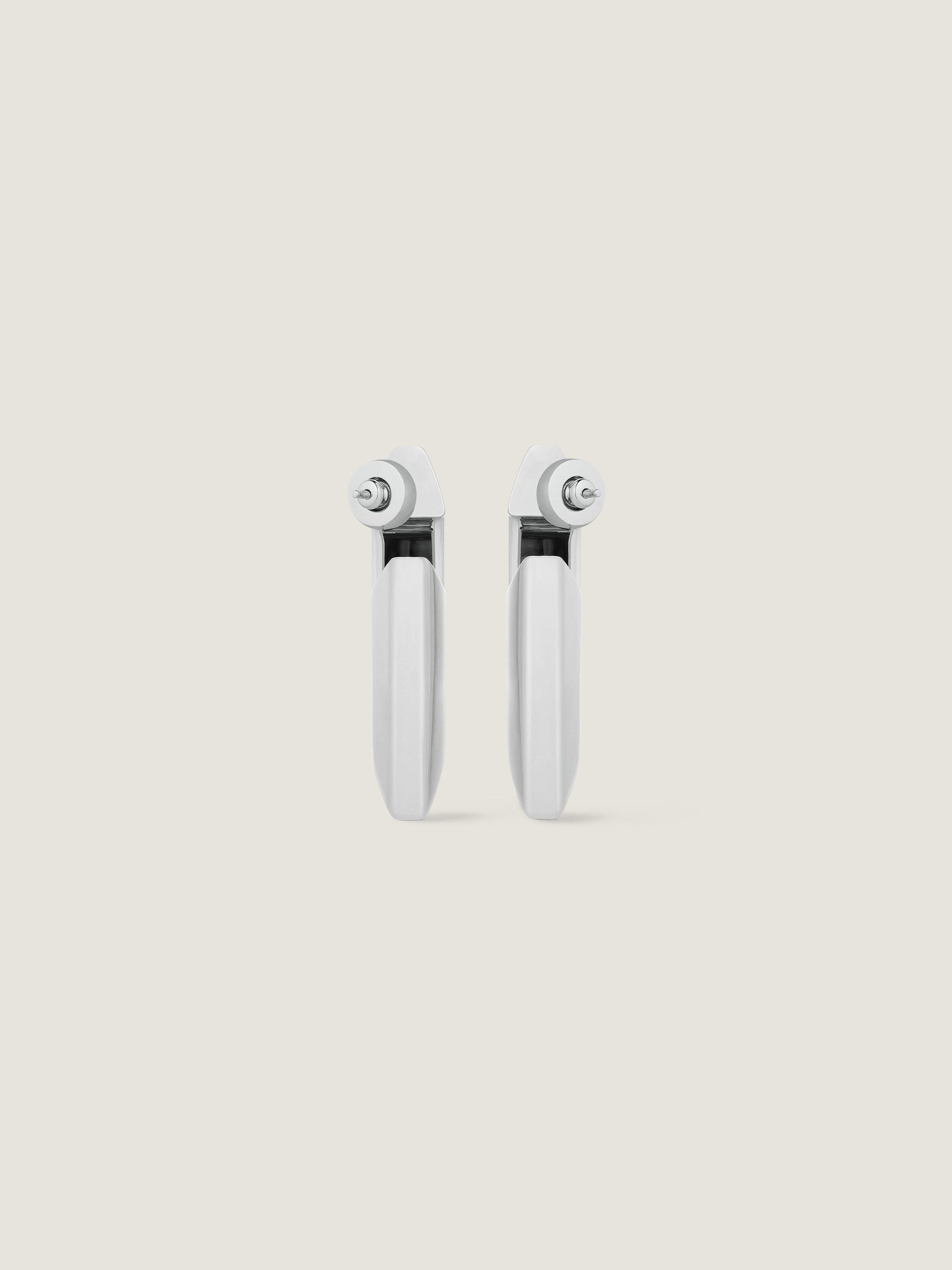 CHAIN SILVERY LARGE EARRINGS