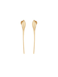 Boucles d'oreilles Maple seed à pointe dorées en laiton - Golden Yellow