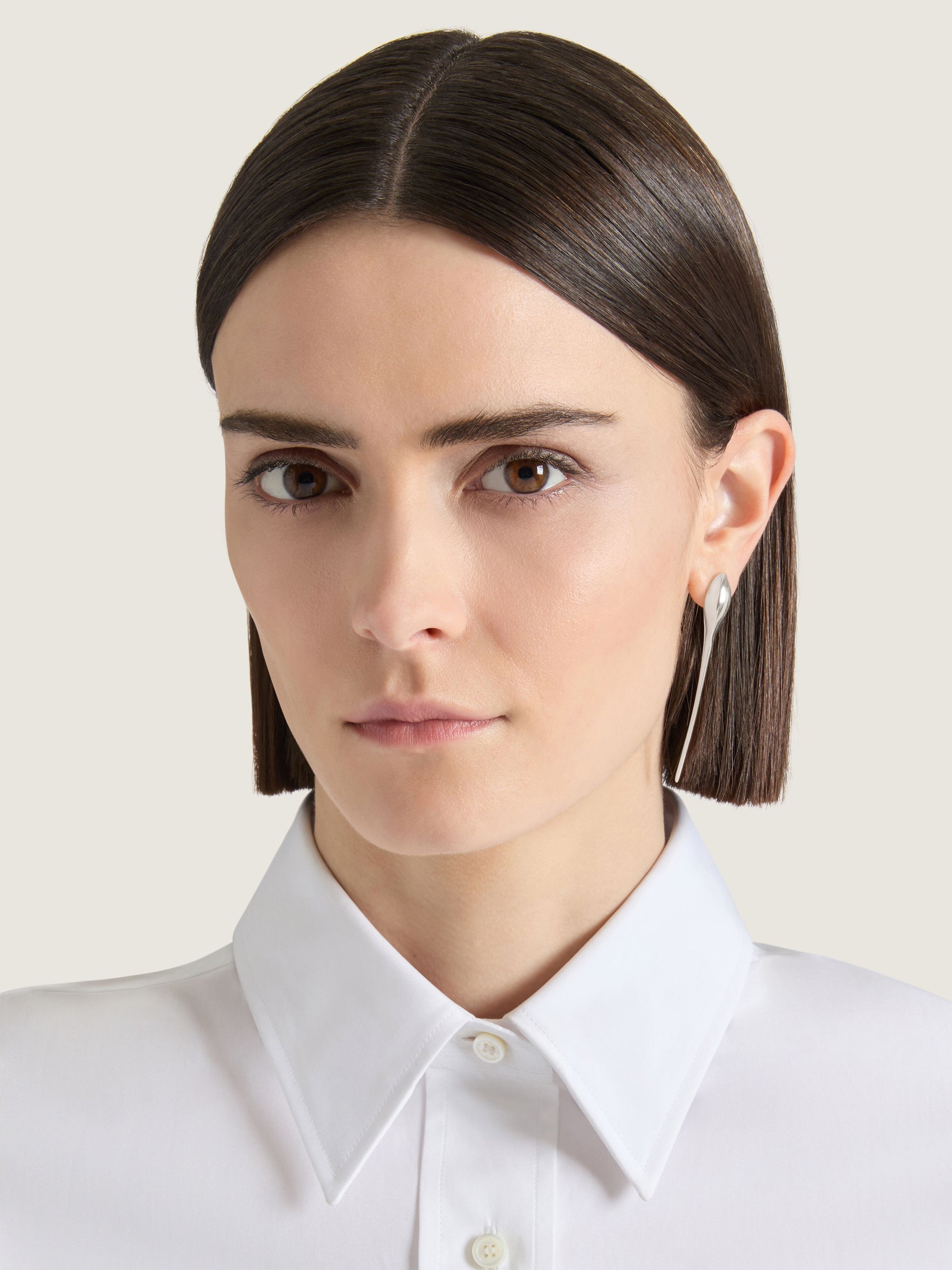 MAPLE SEED SILVERY SPIKE EARRINGS
