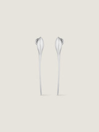 MAPLE SEED SILVERY SPIKE EARRINGS