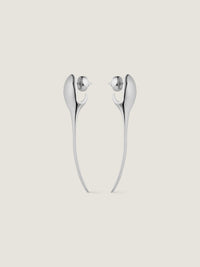 MAPLE SEED SILVERY SPIKE EARRINGS