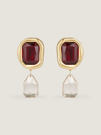 SCULPTURAL CRYSTALS PENDANT EARRINGS S