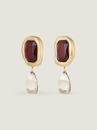 SCULPTURAL CRYSTALS PENDANT EARRINGS S
