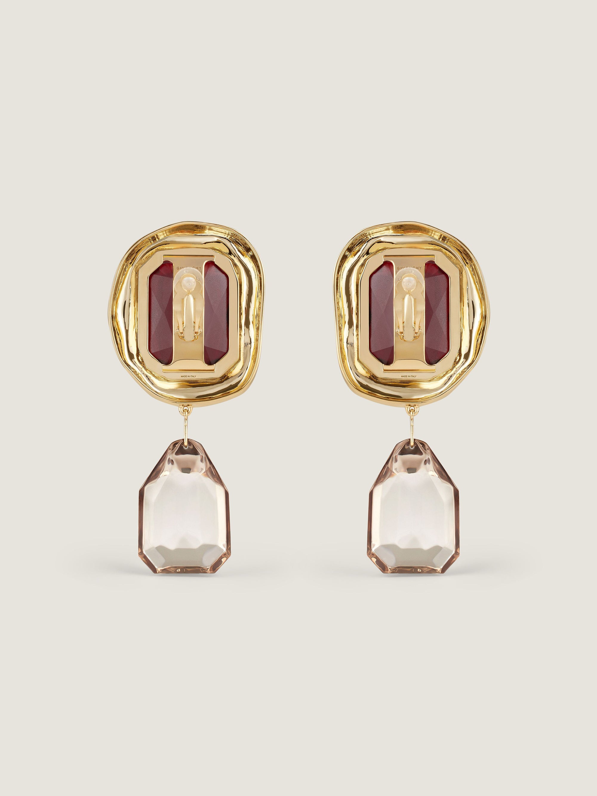 SCULPTURAL CRYSTALS PENDANT EARRINGS S