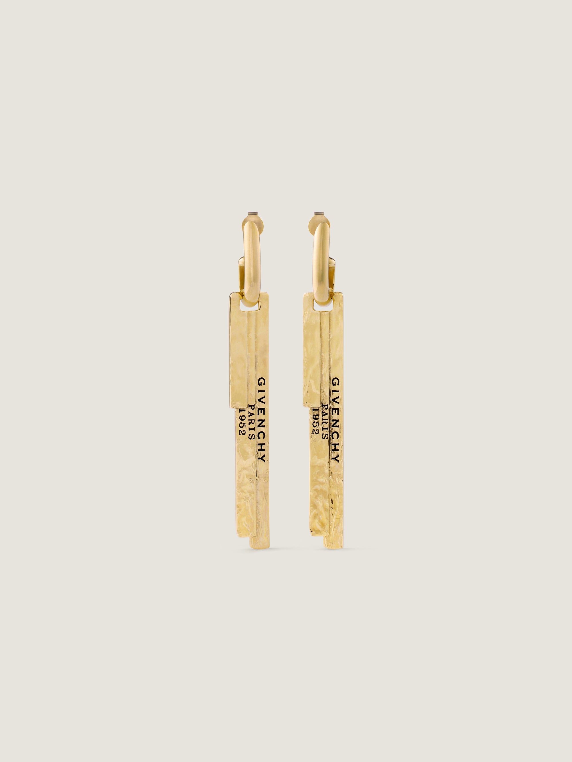GIVENCHY TAPE GOLDEN L PENDANT EARRINGS