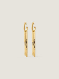 GIVENCHY TAPE GOLDEN L PENDANT EARRINGS