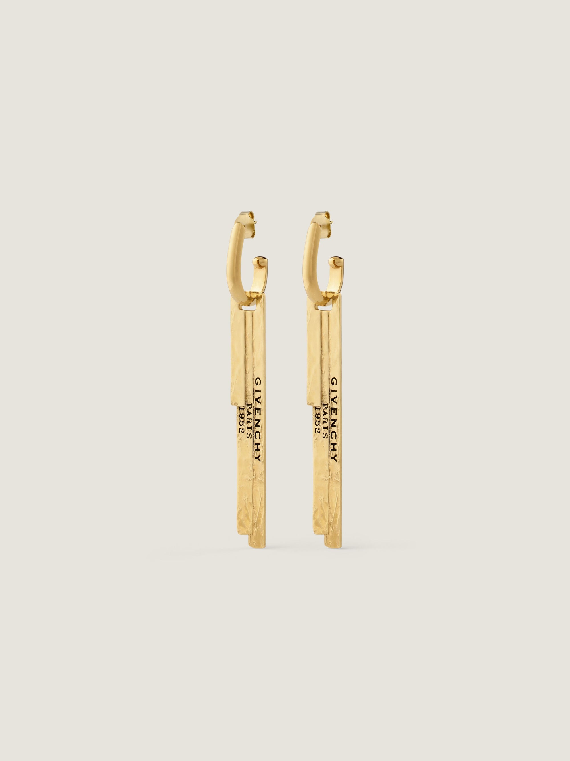 GIVENCHY TAPE GOLDEN L PENDANT EARRINGS