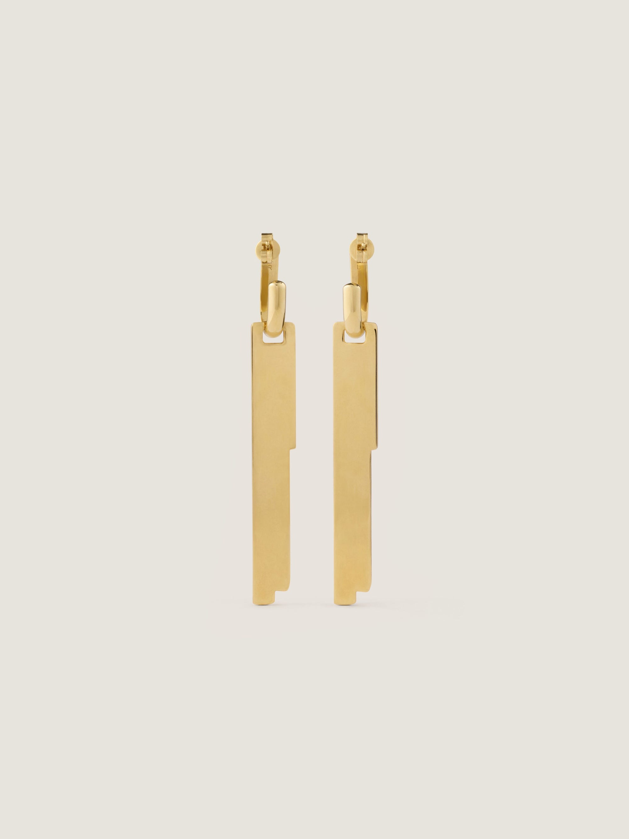 GIVENCHY TAPE GOLDEN L PENDANT EARRINGS
