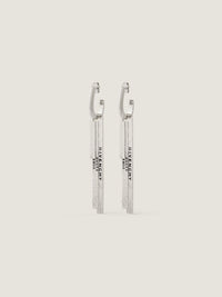 GIVENCHY TAPE SILVERY L PENDANT EARRINGS
