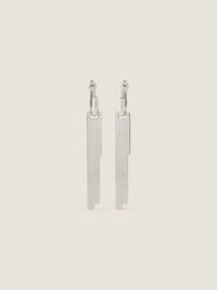 GIVENCHY TAPE SILVERY L PENDANT EARRINGS