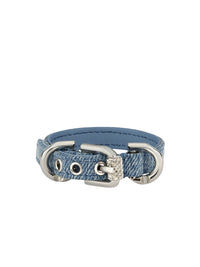 Bracelet Voyou en denim et métal - Denim Blue