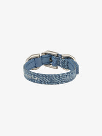 Bracelet Voyou en denim et métal - Denim Blue