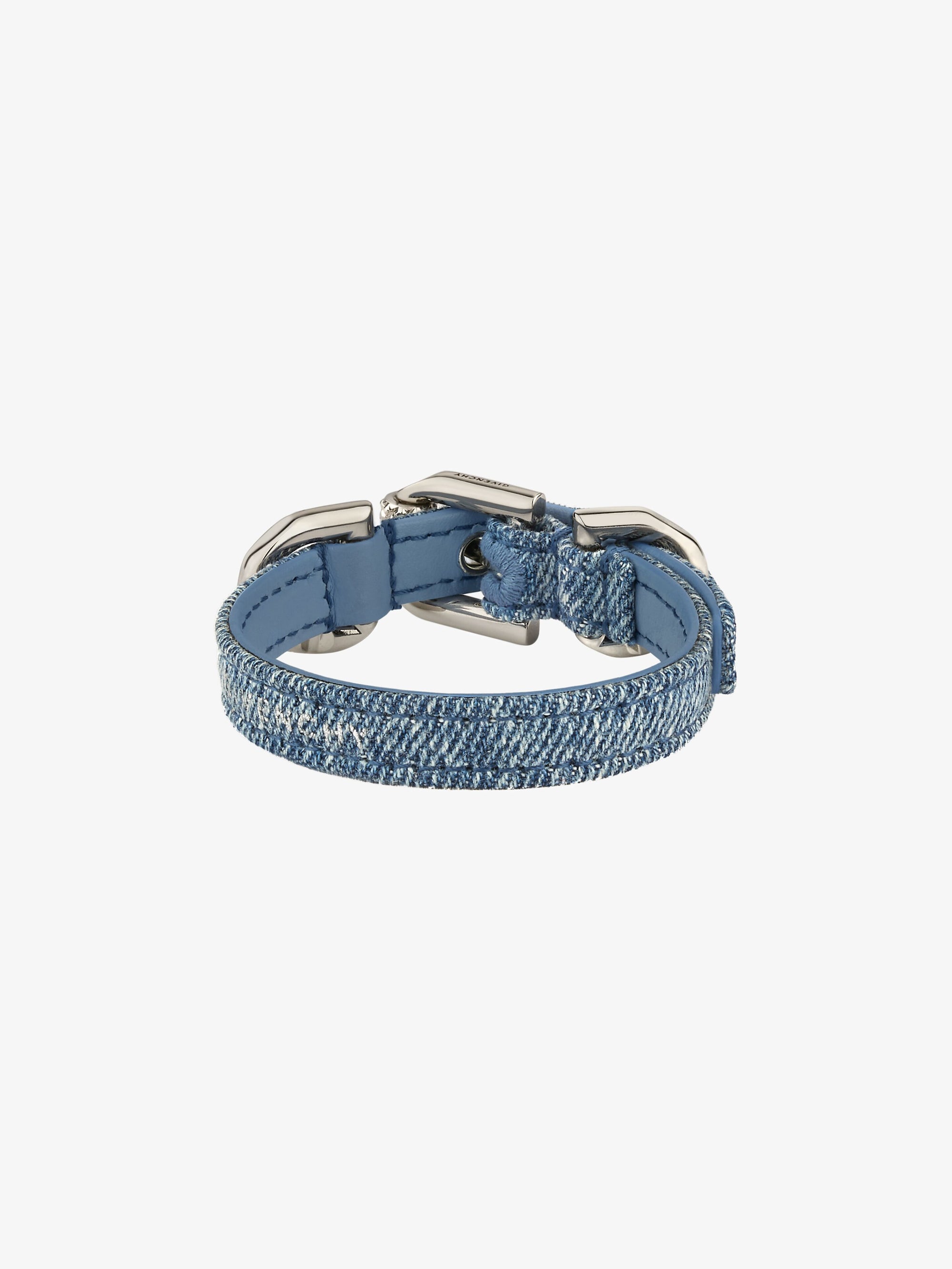 Bracelet Voyou en denim et métal - Denim Blue
