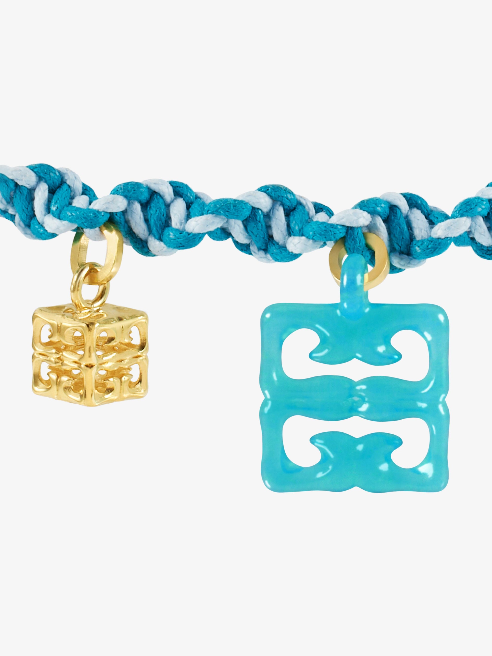 Bracelet 4G Liquid en laiton - Vert Eau