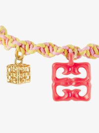 Bracelet 4G Liquid en laiton - Corail