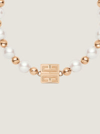 4G PINK GOLDEN WHITE PEARLS BRACELET