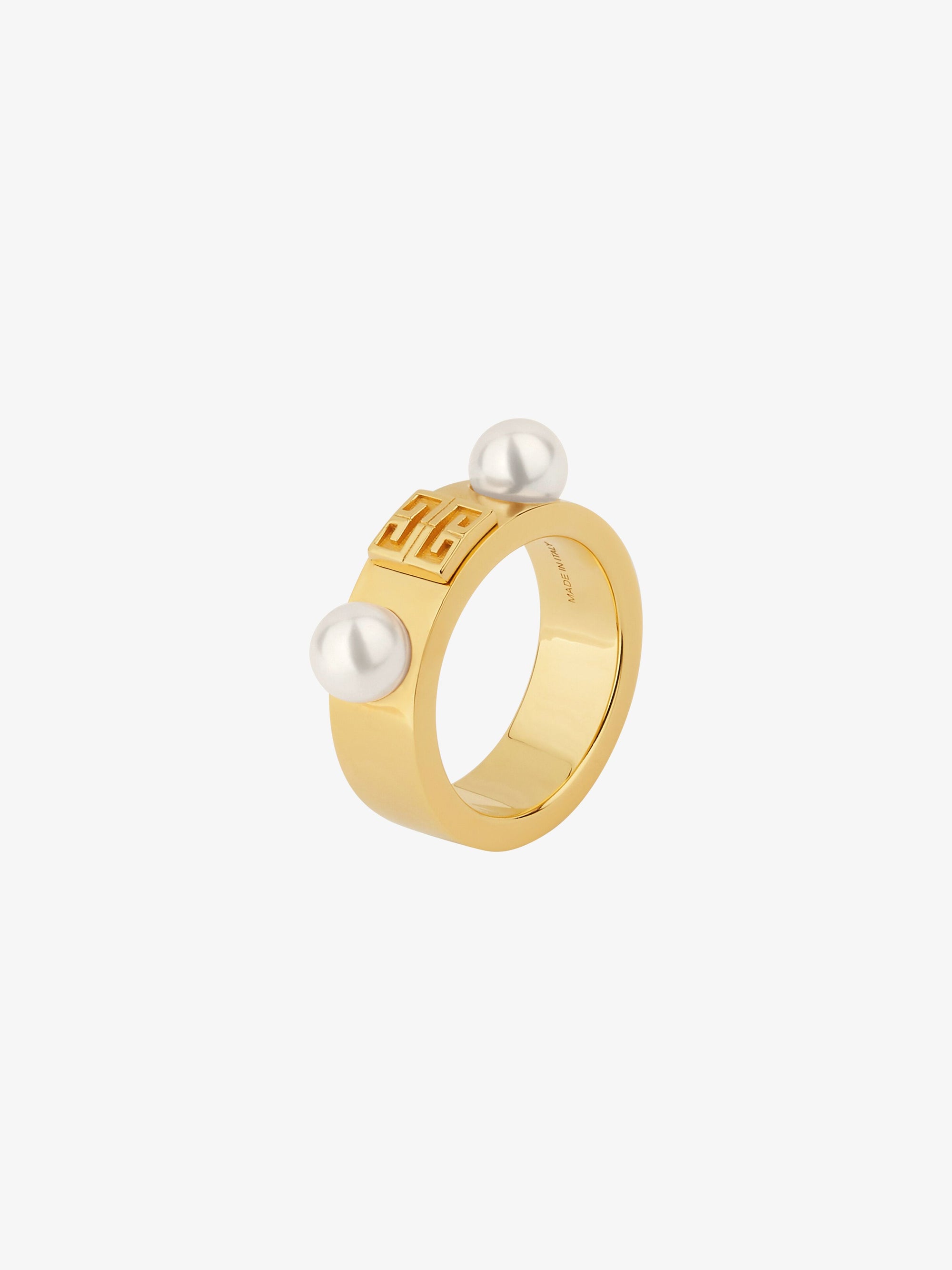 Bague 4G en laiton - Jaune Dore