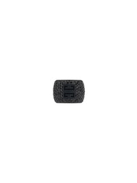 4G brass pavé ring - Black