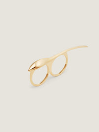 MAPLE SEED GOLDEN DOUBLE FINGERS RING