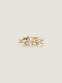CHAIN LINK GOLDEN DOUBLE FINGER RING