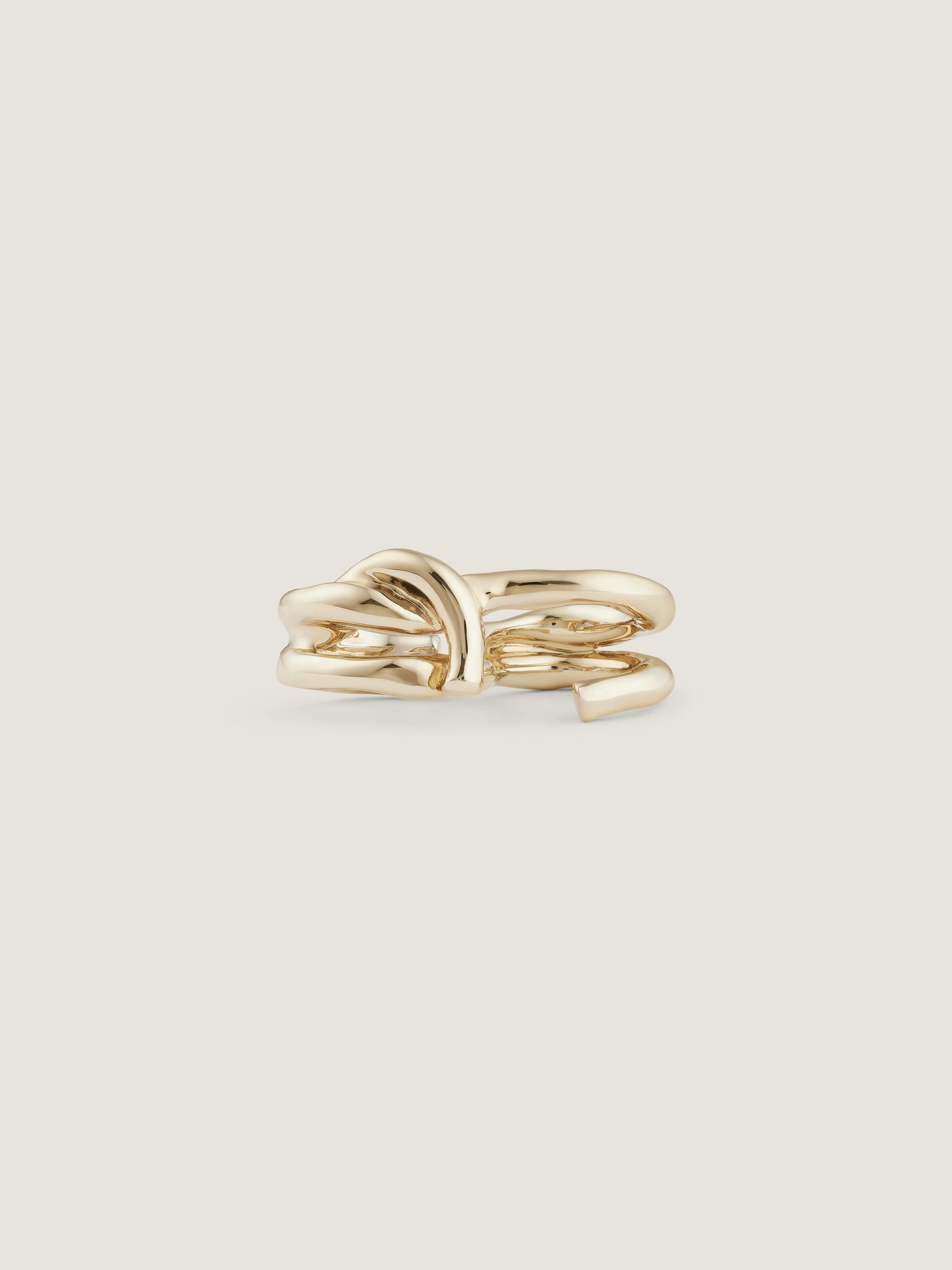 CHAIN LINK GOLDEN DOUBLE FINGER RING