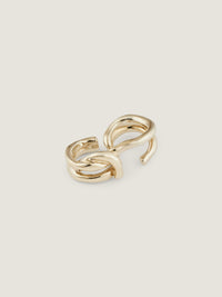 CHAIN LINK GOLDEN DOUBLE FINGER RING