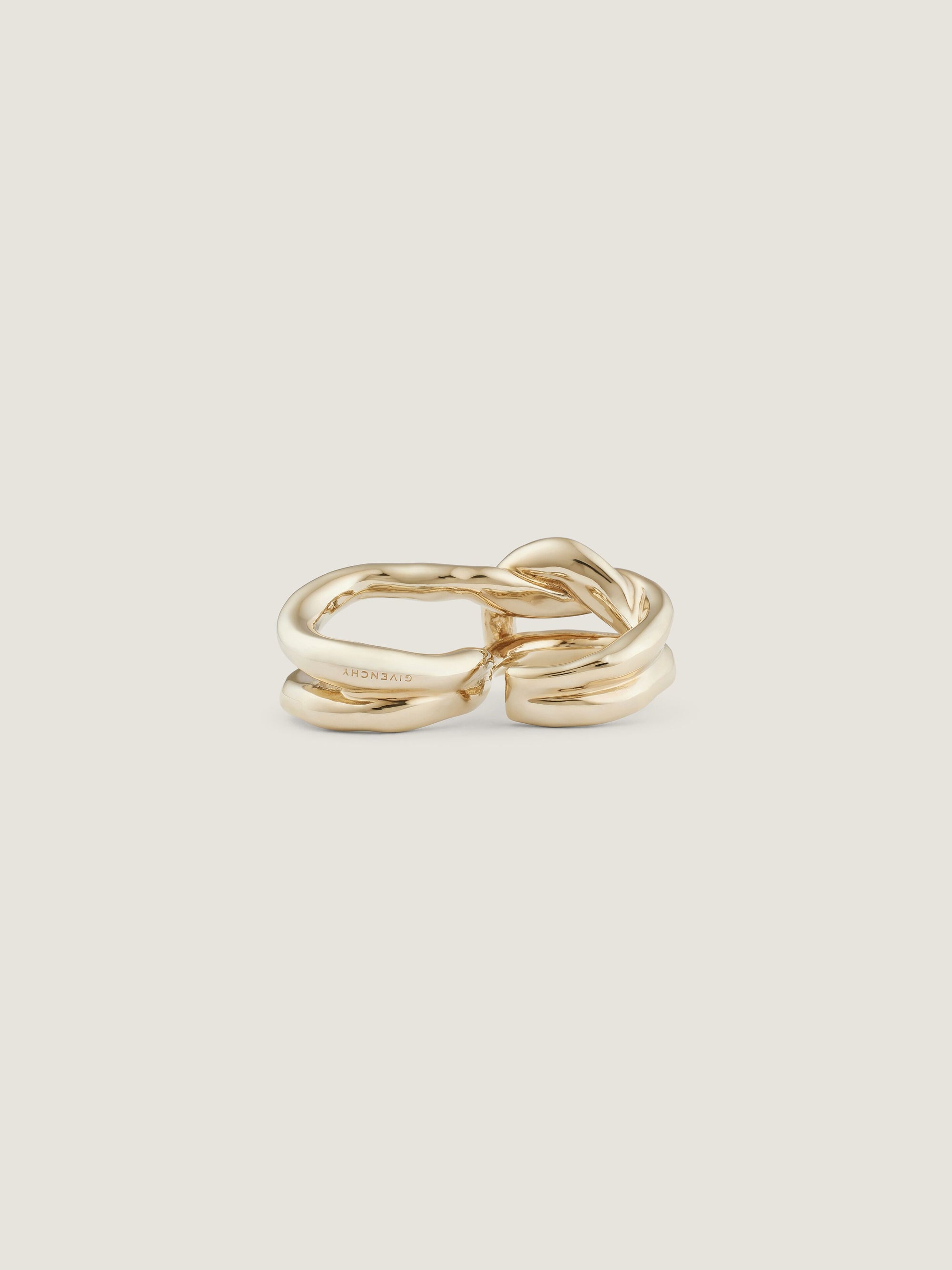 CHAIN LINK GOLDEN DOUBLE FINGER RING