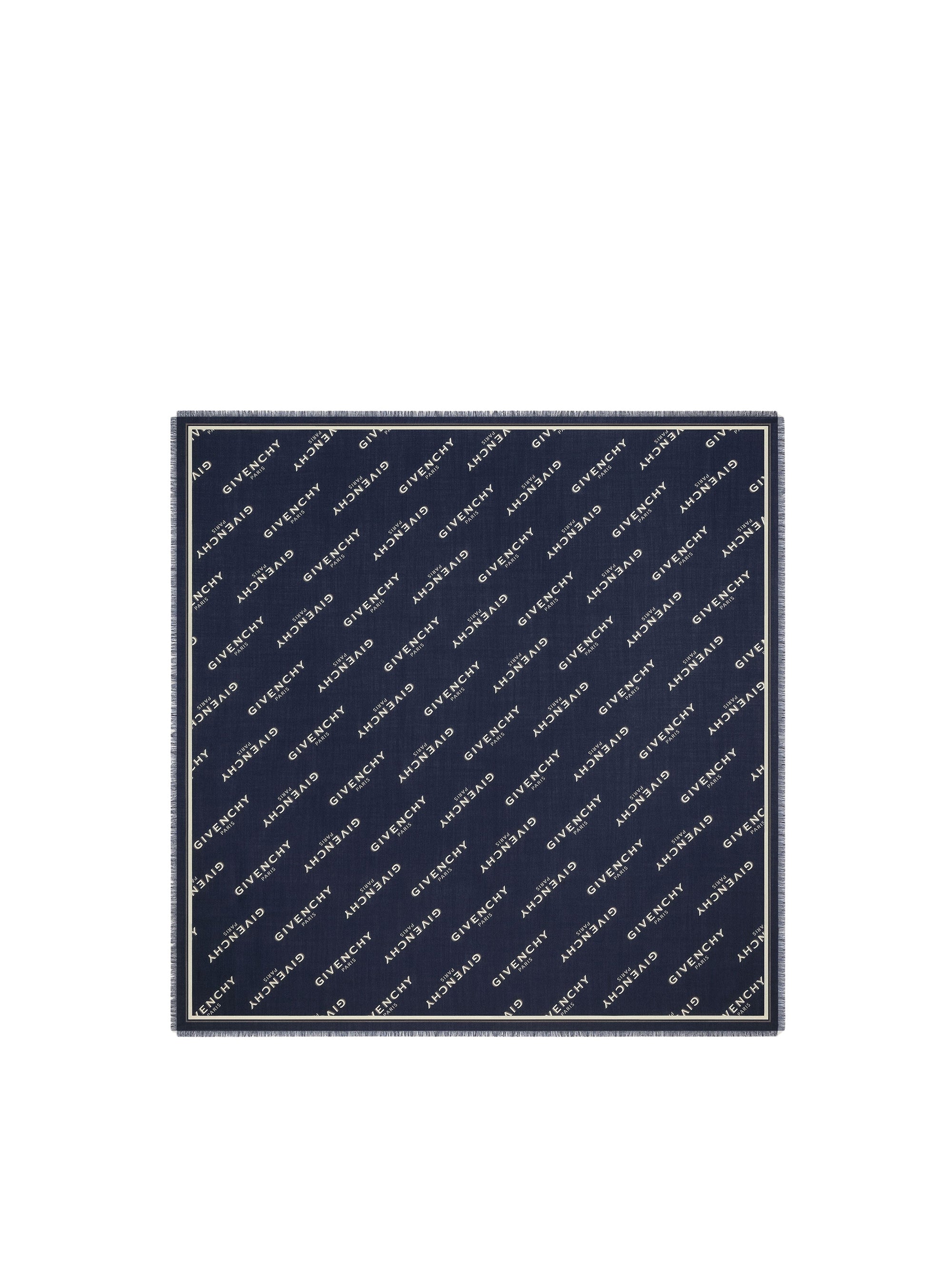 Châle G shadow en laine - Navy