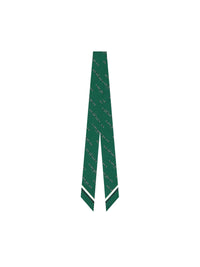 Bandeau G shadow en soie - Emerald Green