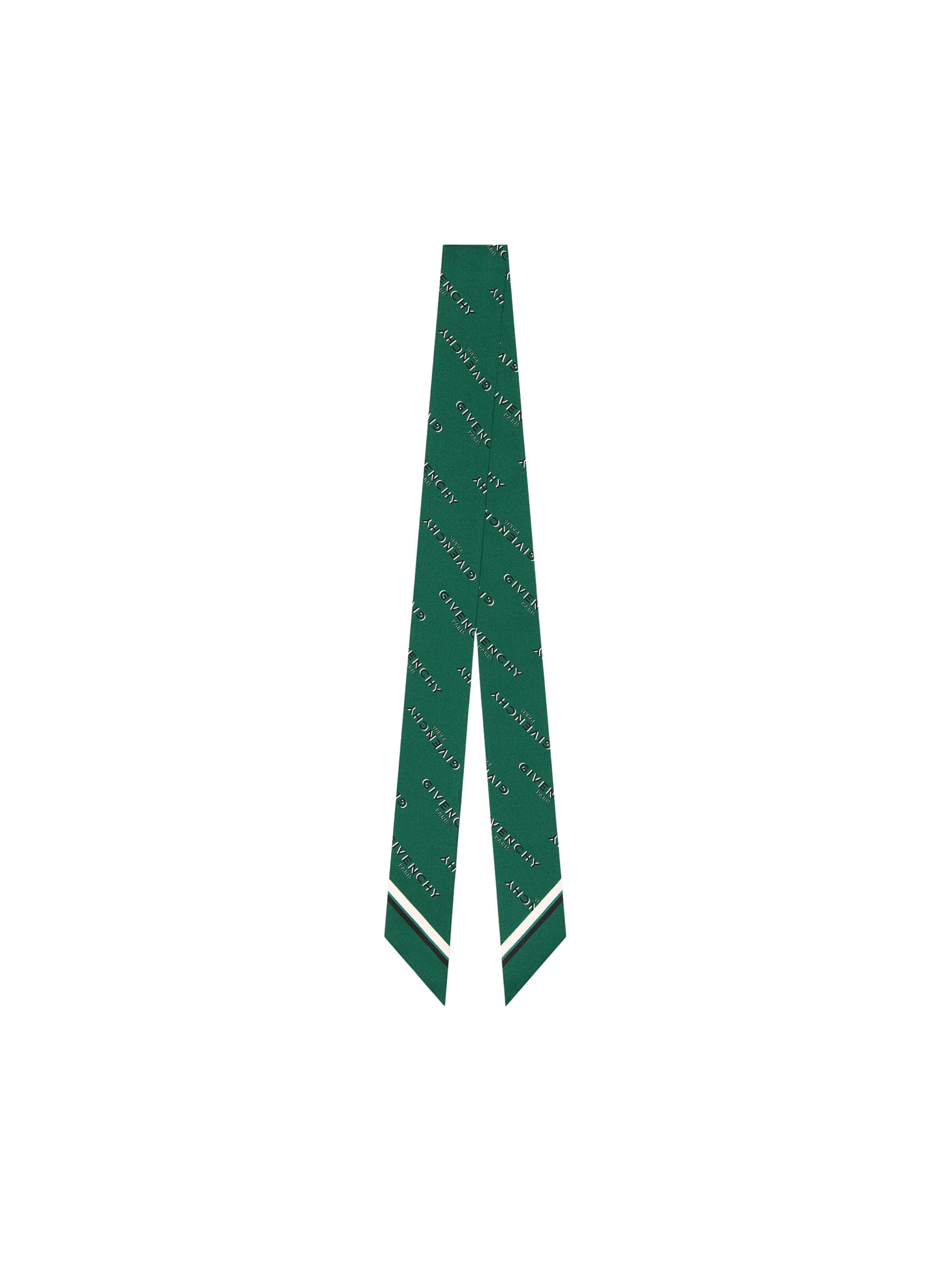 Bandeau G shadow en soie - Emerald Green