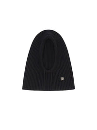 Cagoule avec détail 4g en laine - Noir