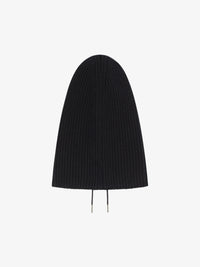 Cagoule avec détail 4g en laine - Noir