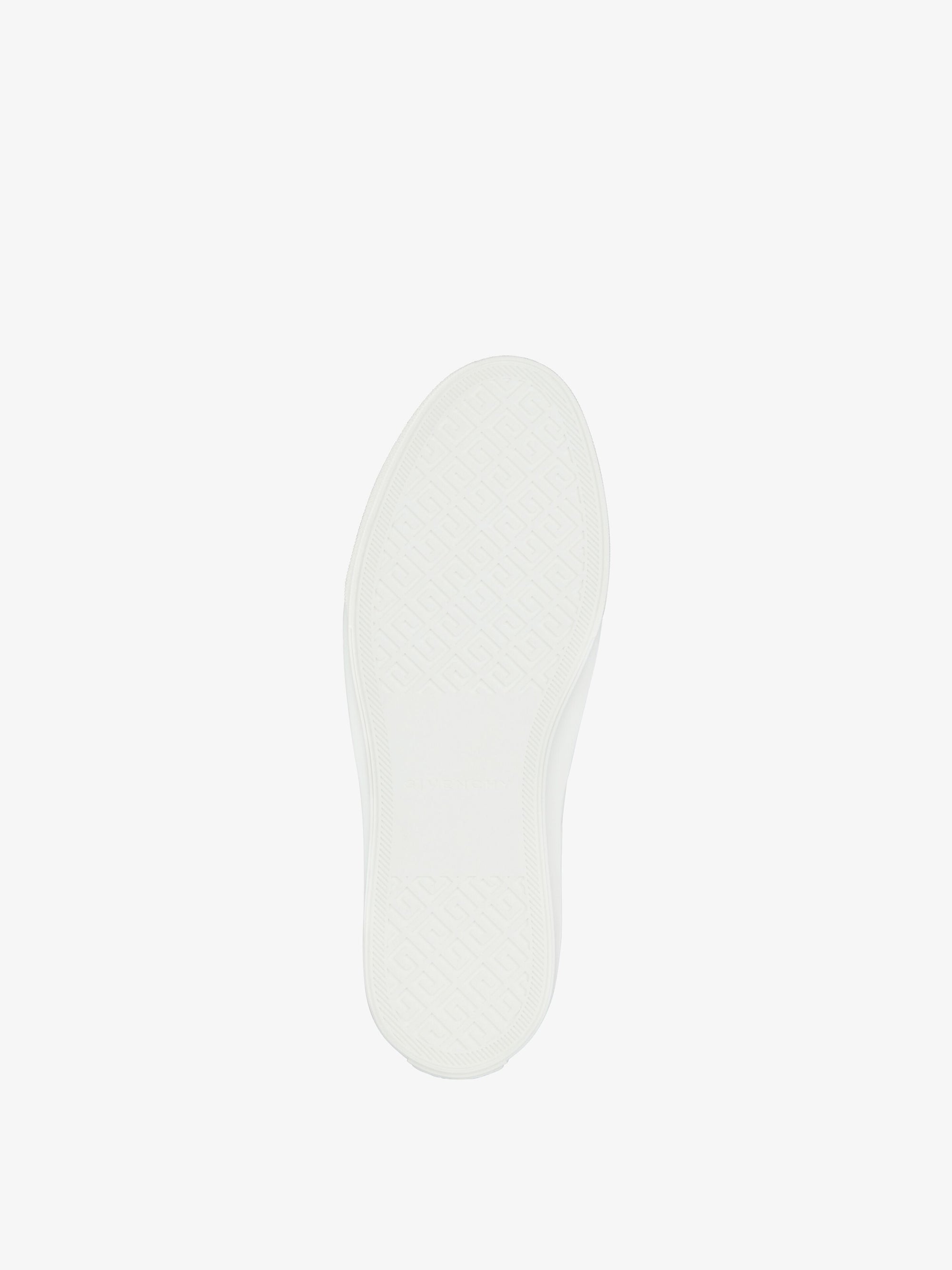 Baskets City Sport avec bande Givenchy en cuir - White & Black