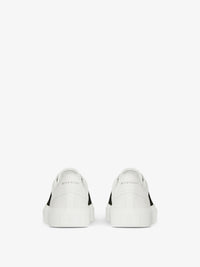 Baskets City Sport avec bande Givenchy en cuir - White & Black