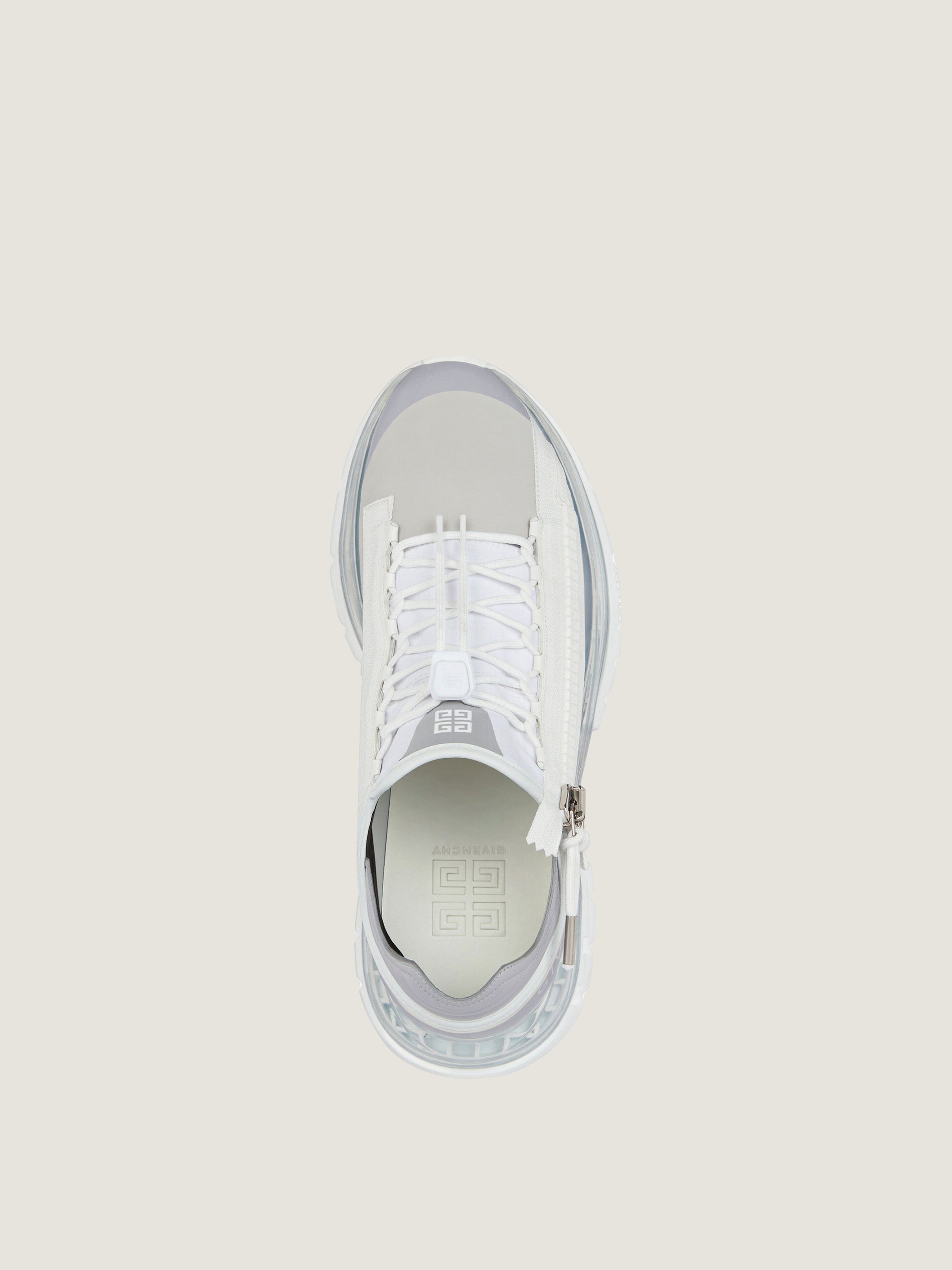 SYNT. LEATHER/NYLON/GIV LOGO/CLEAR SOLE