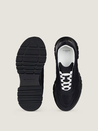 PADDED NYLON/LEATHER/TRANSPARENT SOLE