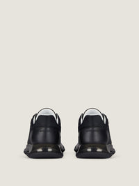 PADDED NYLON/LEATHER/TRANSPARENT SOLE