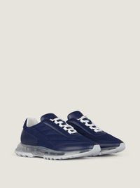 PADDED NYLON/LEATHER/TRANSPARENT SOLE