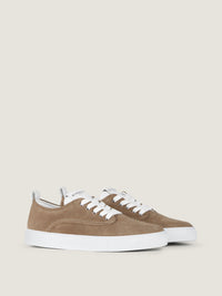 SUEDE LEATHER/CONTRASTED STITCHING