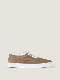 SUEDE LEATHER/CONTRASTED STITCHING