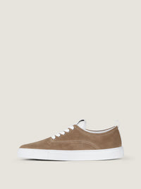 SUEDE LEATHER/CONTRASTED STITCHING