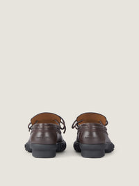 MAT LEATHER/BLACK SOLE