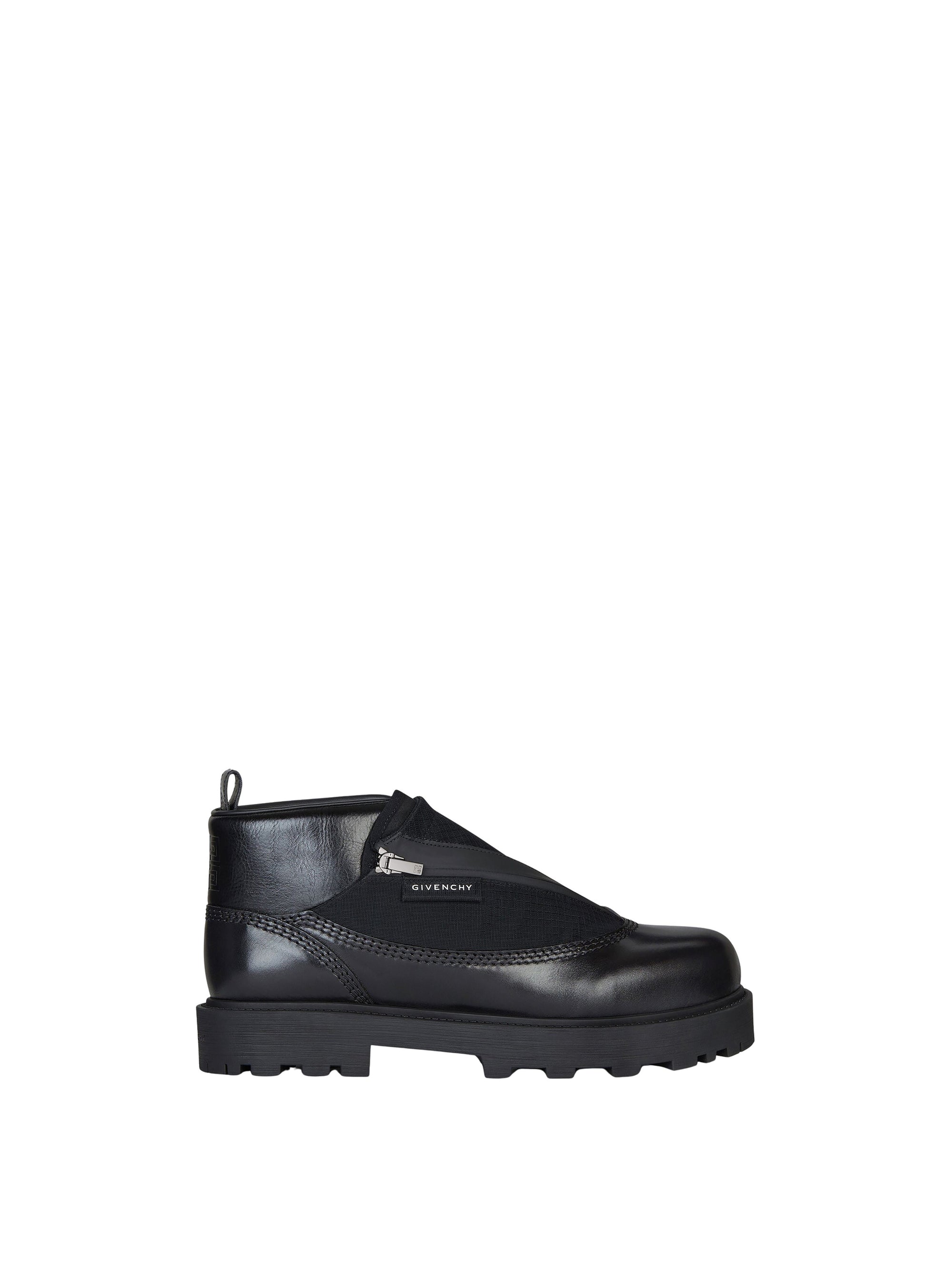 Bottines Storm avec zip en cuir - Black