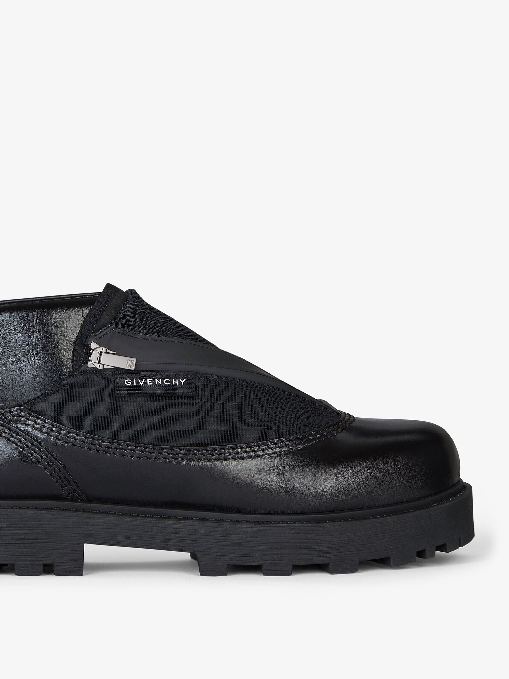 Bottines Storm avec zip en cuir - Black