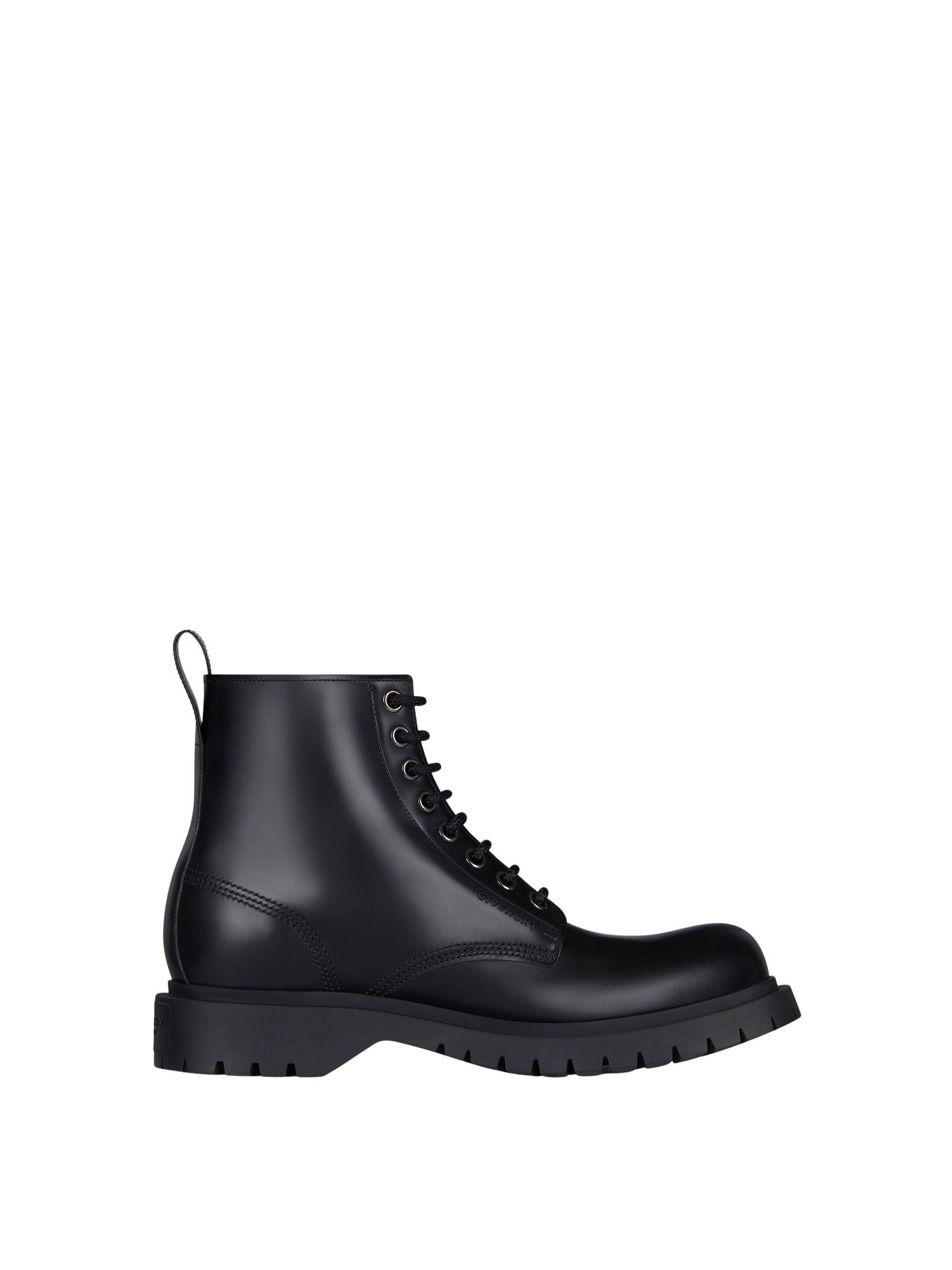 Bottes à lacets Formal casual en cuir - Black