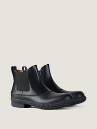 MAT LEATHER/BLACK SOLE