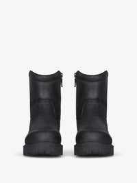 Bottes hautes zippées Storm en cuir - Noir