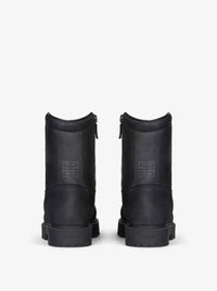 Bottes hautes zippées Storm en cuir - Noir
