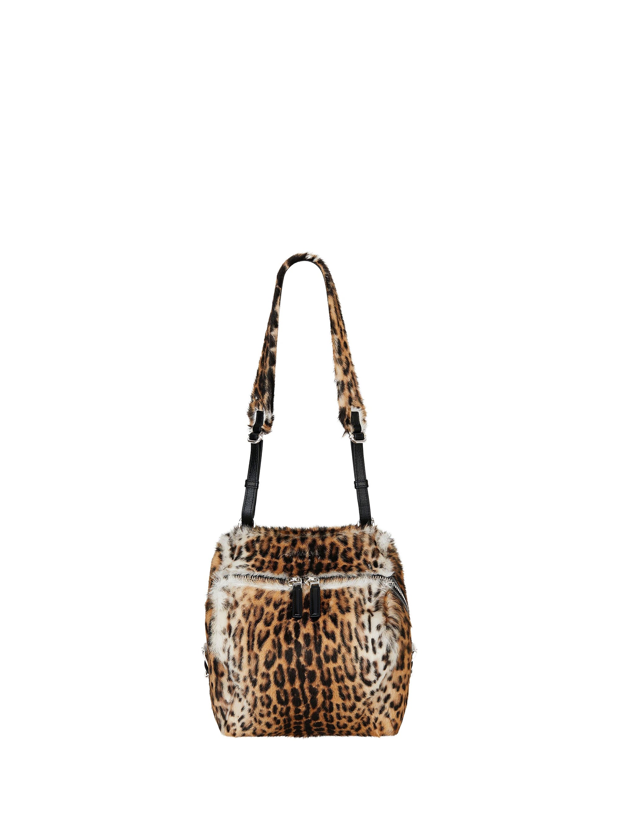 Sac Pandora petit modèle en cuir - Black & Natural
