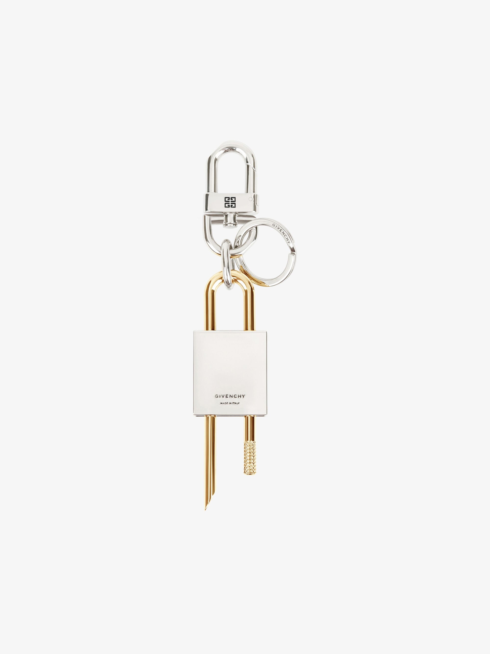 Porte-clés avec cadenas en laiton - Dore & Argente